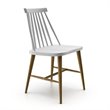 Pemberly Row Classic Shaker Look Dining Chair in White (Set of 2)