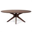 Pemberly Row Mid-Century Scandinavian Coffee Table in Walnut
