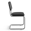 Pemberly Row Modern Vegan Leather Side Chair (Set Of 2) in Black