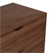 Pemberly Row Contemporary Scandinavian 6-Drawer Dresser in Walnut