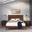 Pemberly Row Contemporary Scandinavian 6-Drawer Dresser in Walnut