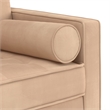 Pemberly Row Contemporary Soft Velvet Upholstery Sofa in Sand