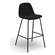 Pemberly Row Counter Stools in Black Boucle (Set of 2) in Black