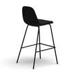 Pemberly Row Counter Stools in Black Boucle (Set of 2) in Black