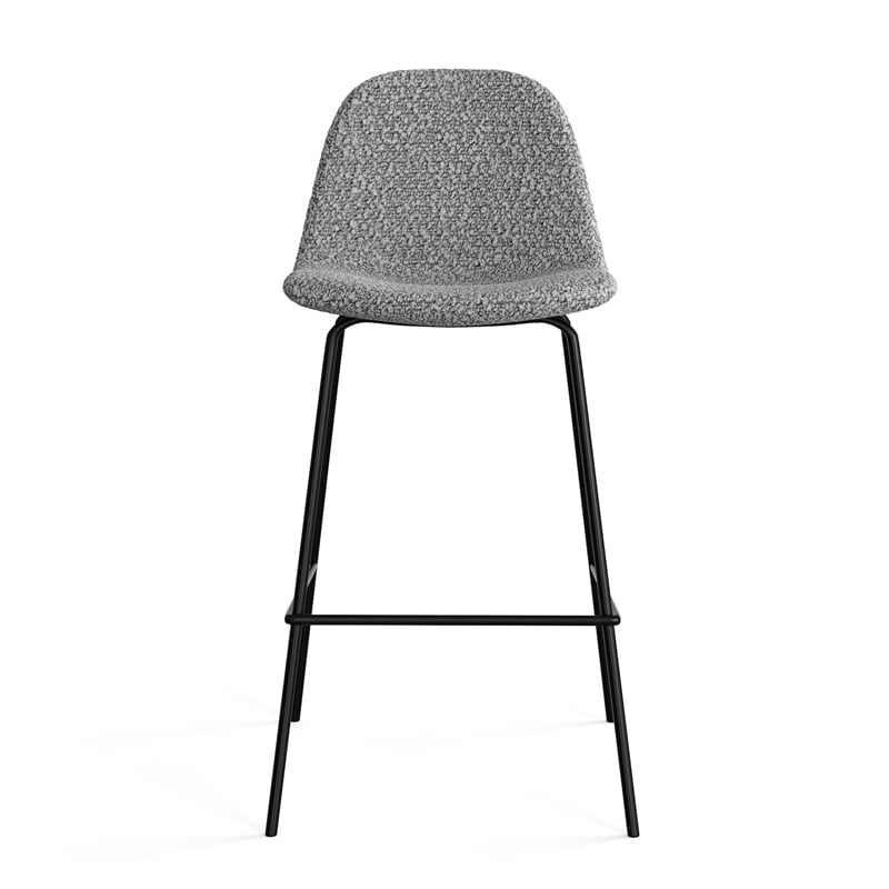 Pemberly Row Counter Stools in Grey Boucle (Set of 2) in Gray