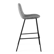Pemberly Row Counter Stools in Grey Boucle (Set of 2) in Gray