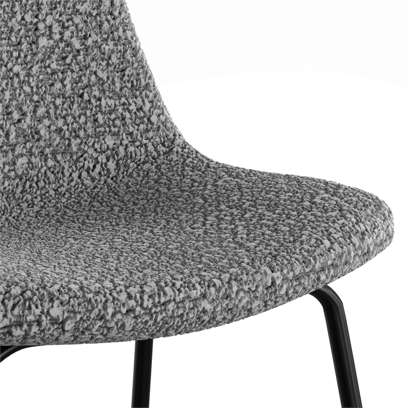Pemberly Row Counter Stools in Grey Boucle (Set of 2) in Gray