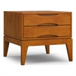 Pemberly Row Set of 2 2-Drawer Solid Hardwood End Tables in Brown