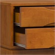 Pemberly Row Set of 2 2-Drawer Solid Hardwood End Tables in Brown
