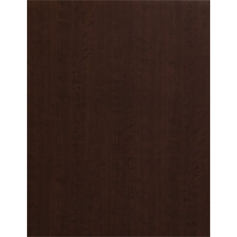 Pemberly Row Set of 2 36W 5-Shelf Bookcases with Doors in Mocha Cherry
