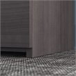 Pemberly Row Set of 2 5-Shelf Bookcases with Doors in Storm Gray