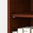 Pemberly Row Set of 2 5-Shelf Bookcases with Doors in Hansen Cherry