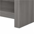 Pemberly Row Set of 2 5-Shelf Bookcases in Modern Gray - Engineered Wood