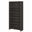 Pemberly Row Set of 2 5-Shelf Bookcases in Charcoal Maple - Engineered Wood