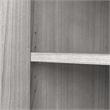 Pemberly Row Set of 2 Tall 5-Shelf Bookcases with Doors in Platinum Gray