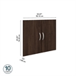 Pemberly Row Set of 2 Bookcases Door Kit in Black Walnut - Engineered Wood