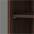 Pemberly Row Set of 2 Tall 5-Shelf Bookcases in Black Walnut - Engineered Wood