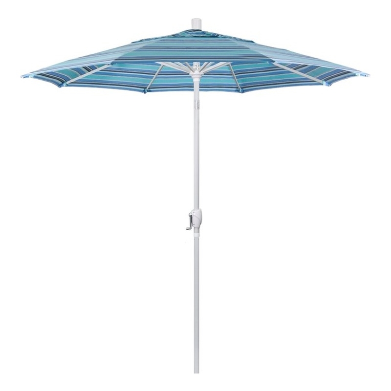 Pemberly Row 7.5' Patio Umbrella in Sun brella Dolce Oasis/Matted White