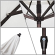 Pemberly Row Contemporary 9' Tilt Crank Lift Patio Umbrella in Natural