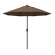 Pemberly Row Contemporary 9' Tilt Crank Lift Patio Umbrella in Cocoa