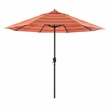 Pemberly Row Contemporary 9' Patio Umbrella in Mango Acrylic Fabric