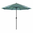 Pemberly Row 9' Tilt Crank Lift Patio Umbrella in Seville Seaside