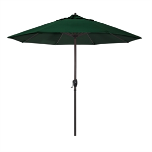 Pemberly Row 9' Tilt Crank Lift Patio Umbrella in Hunter Green