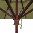 Pemberly Row 9' Wood Pole Hardwood Ribs Push Lift in Spectrum Cilantro