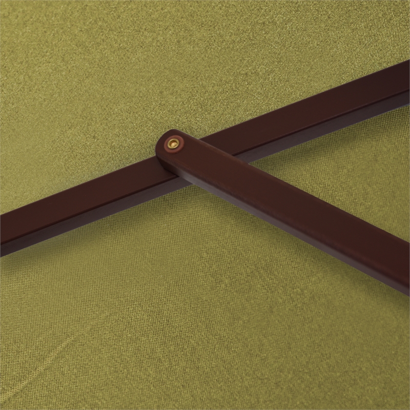 Pemberly Row 9' Wood Pole Hardwood Ribs Push Lift in Spectrum Cilantro