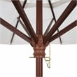 Pemberly Row 9' Wood Pole Hardwood Ribs Push Lift in Natural