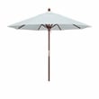 Pemberly Row 9' Wood Pole Hardwood Ribs Push Lift in Natural