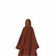 Pemberly Row 9' Wood Pole Hardwood Ribs Push Lift in Terracotta