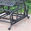 Pemberly Row Contemporary Single Iron Patio Glider in Black Finish