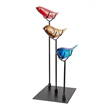 Pemberly Row Modern / Contemporary Metal 10 Fish Blue Sculpture