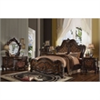 Pemberly Row Modern California King Wooden Panel Bed in Cherry Oak