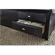 Pemberly Row Engineered Wood Queen Platform Storage Bed in Black