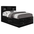 Pemberly Row Engineered Wood Queen Platform Storage Bed in Black