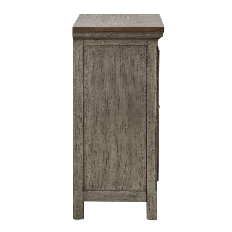 Pemberly Row Contemporary Multi 2 Door Accent Cabinet in Gray