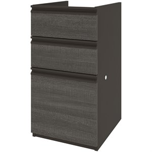 pemberly row 3 drawer add on file cabinet in bark gray and slate