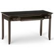 Pemberly Row Contemporary Solid Wood Desk in Hickory Brown Finish