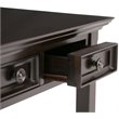 Pemberly Row Contemporary Solid Wood Desk in Hickory Brown Finish
