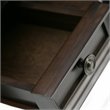 Pemberly Row Contemporary Solid Wood Desk in Hickory Brown Finish