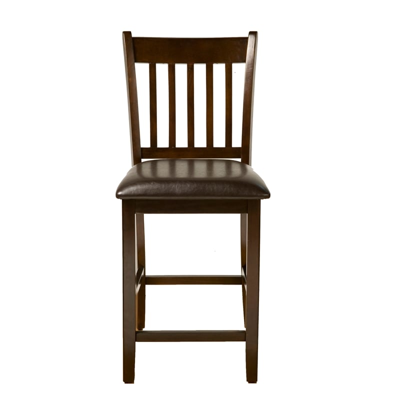 Pemberly Row Contemporary Wood 5 Piece Pub Dining Set in Espresso