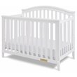 Pemberly Row Contemporary 4-in-1 Convertible Crib in White Finish