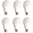 Pemberly Row 9W 3000K LED A19 Light Bulb in Frosted White (Set of 6)