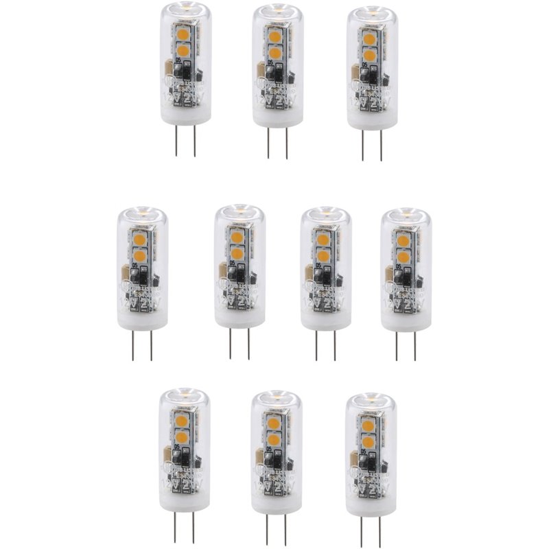 Pemberly Row Modern 2W 3000K LED G4 Clear Light Bulb (Set of 10)