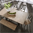 Pemberly Row Modern / Contemporary Farm Trestle Table in Natural