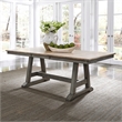 Pemberly Row Modern / Contemporary Farm Trestle Table in Natural