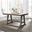 Pemberly Row Modern / Contemporary Farm Trestle Table in Natural