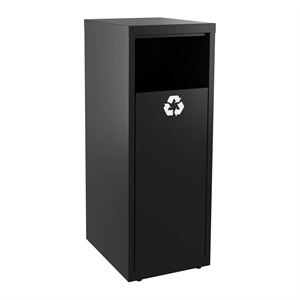 Pemberly Row Modern / Contemporary Metal Recycling Tower in Black